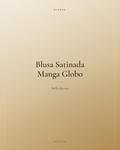 Blusa Satinada Manga Globo