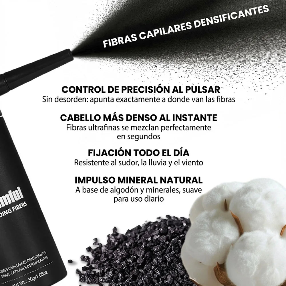 Hair Fiber Spray - Volumen Instantáneo en 10 Segundos para Densidad Capilar