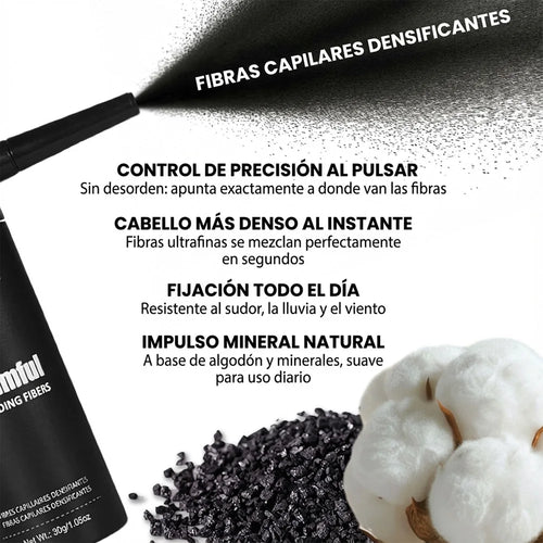 Hair Fiber Spray - Volumen Instantáneo en 10 Segundos para Densidad Capilar