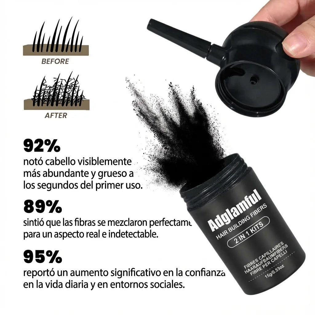Hair Fiber Spray - Volumen Instantáneo en 10 Segundos para Densidad Capilar