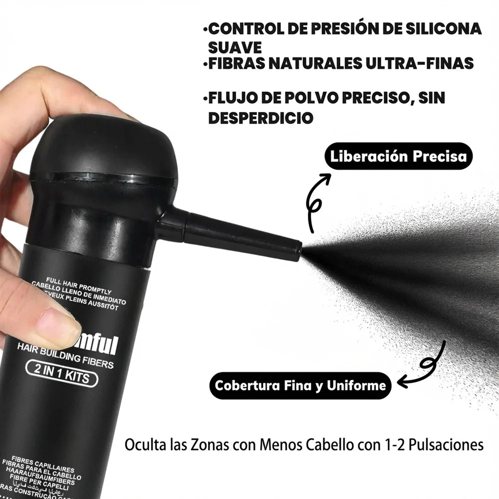 Hair Fiber Spray - Volumen Instantáneo en 10 Segundos para Densidad Capilar